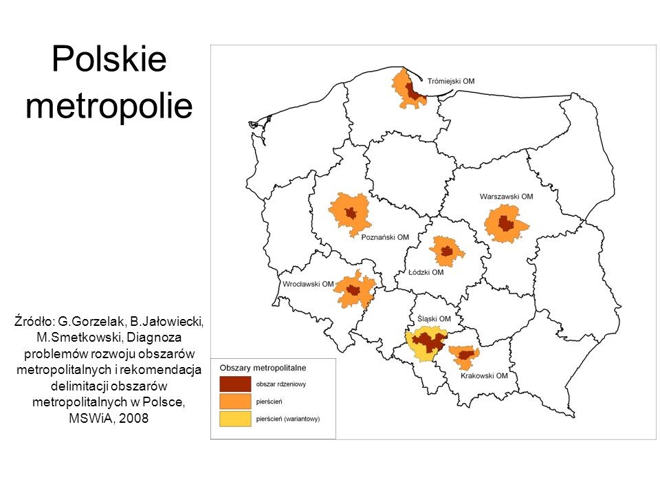 Найбільші урбаністичні ареали Польщі