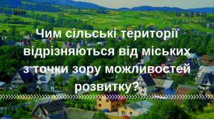 Чим сільські території відрізняються від міських з точки зору можливостей розвитку?